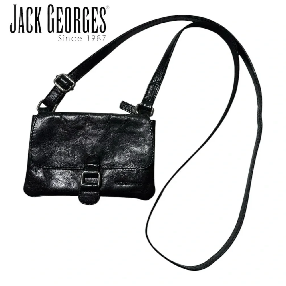 Jack Georges (EUC) Genuine Leather Mini Crossbody Bag - Picture 9 of 9